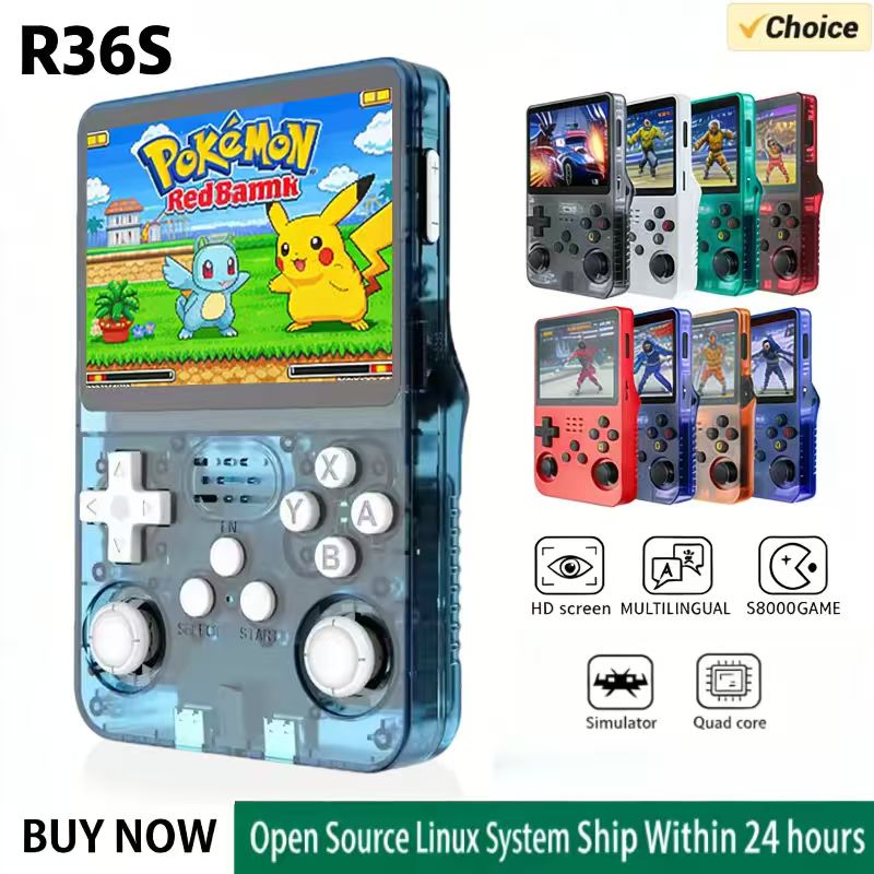Gaming Console X6 - Konsol Game Genggam R36S Sistem ARKOS