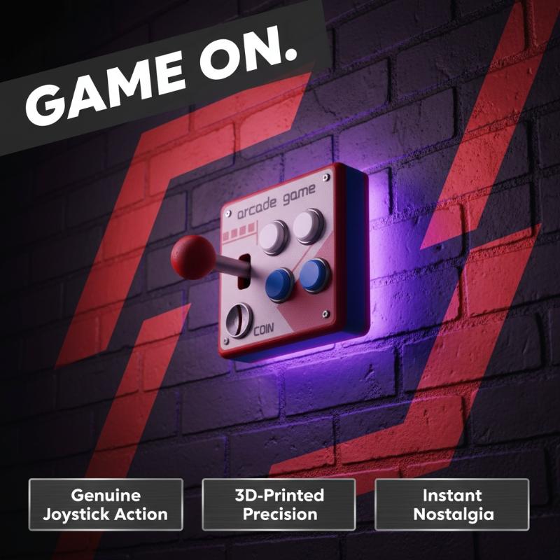 Gaming Console Buttons - Pelat Tombol Saklar Game Arcade Retro,