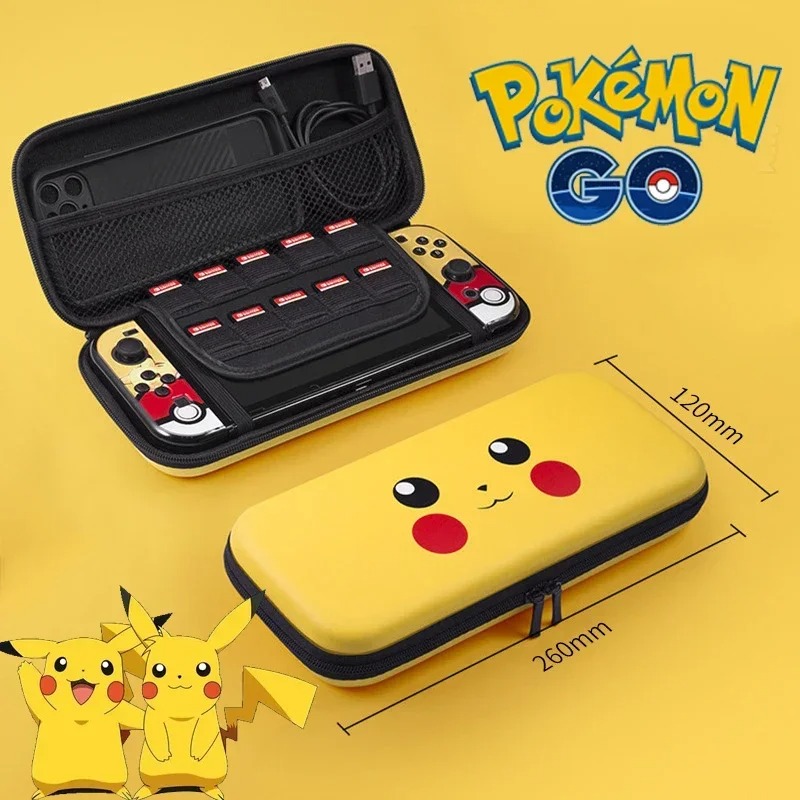 Gaming Console With Games - Tas Penyimpanan Pokemon Pikachu untuk Konsol