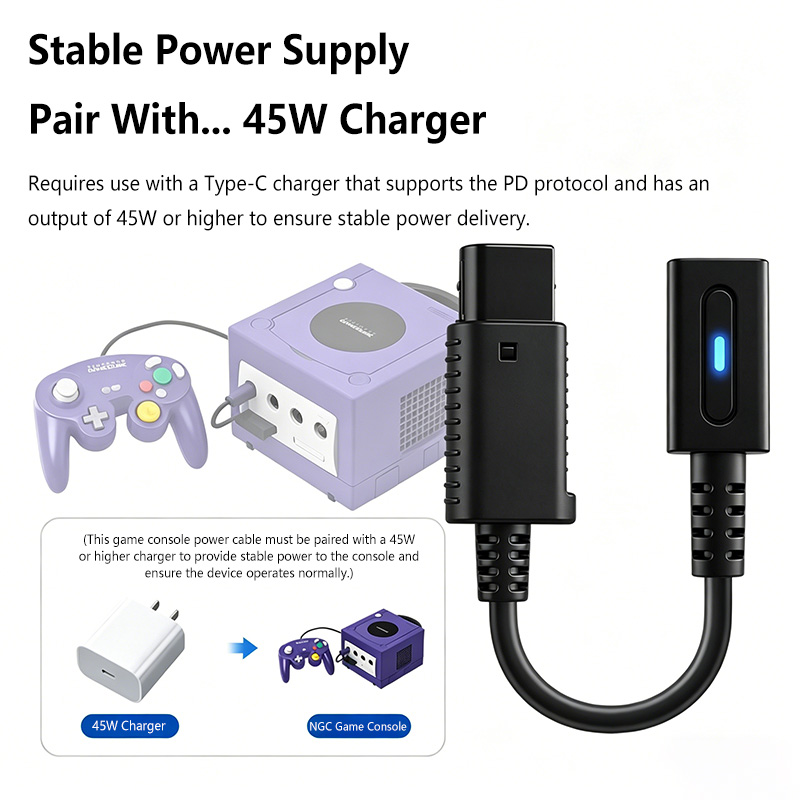 Kabel Pengisi Daya PD 45W Tipe - Gaming Console Type ulasan dan harga